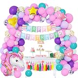 🌈🦄 【premium Cumpleaños Decoraciones Fiesta 】 Los globos rosas y otros globos de colores están hechos de látex y materiales duraderos. Proporcionamos confeti, lo que hace que los globos sean más brillantes y divertidos. Puedes reutilizarlos sin preocuparte por crear un residuo desechable que contamine el medio ambiente.