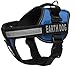 Dogline Unimax Multi-Purpose Vest Harness for Dogs with 2 Removable Earth Dog Patches and 2 Removable Side Utility Bags (Blue, X Large (36