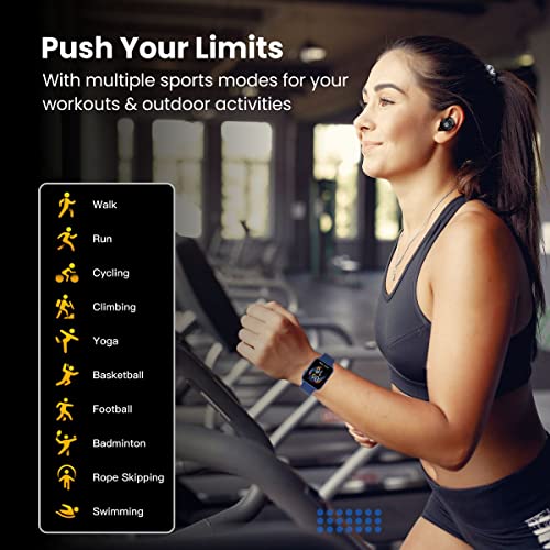 Image of Portronics Kronos Gamma Bluetooth Calling Smart Watch, 1.69inch HD Display, Dial Pad, SpO2, BP & HR Monitoring, Multiple Sports Mode, IP68 Water Resistant, Android /iOS Compatibility(Blue)