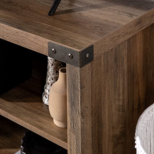 Walker Edison Lewis Single Barn Door Storage Console, 44 Inch, Rustic Oak #TOP6