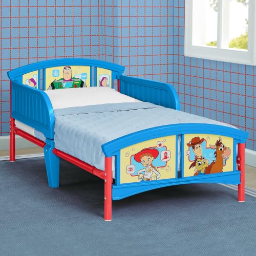 Image of Delta Children Plastic Toddler Bed, Toy Story 5 | Low-to-Floor Toddler Bed with Included Safety Rails, BSA Certified, Fits Full-Size Crib Mattress