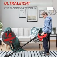 LDHTHOPI Akku Staubsauger für Makita 18V,20000 Pa Starke Saugleistung,1,28 kg Leichter Staubsauger mit HEPA-Filter,Handstaubsauger mit LED-Licht Für Teppich,Hartboden,Möbel,Auto (Ohne Akku) Rot – Ansicht 2
