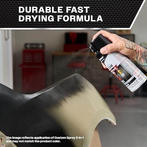Image of Rust-Oleum 2X Automotive Enamel 5-in-1 Spray Paint, Ultra Matte Black | Fast Dry, Adjustable Custom Spray Dial, Multi Surface (Metal, Wood, Plastic and More), Any Angle, Ultimate Coverage
