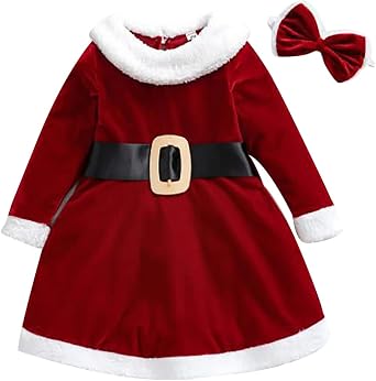 FKKFYY Christmas for Girls 6Months - 5Years