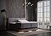 Produktbild Boxspringbett Roma Wr. elektrisch Grau Stoff 100 x 200 cm/Verchromter-Fuß