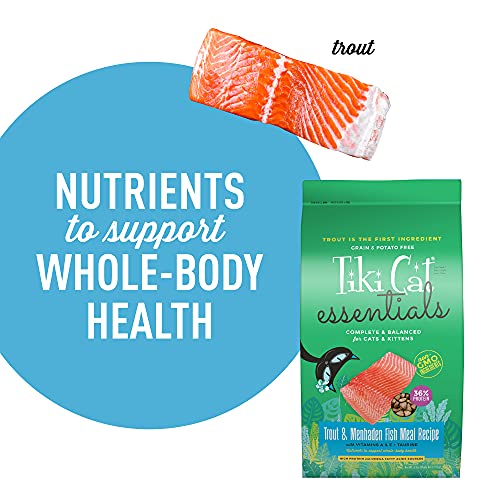 Tiki Cat Born Carnivore Indoor Health, Trout & Menhaden Fish Meal, Grain-Free Baked Kibble To Maximize Nutrients, Dry Cat Food, 6 Lbs. Bag #TOP3