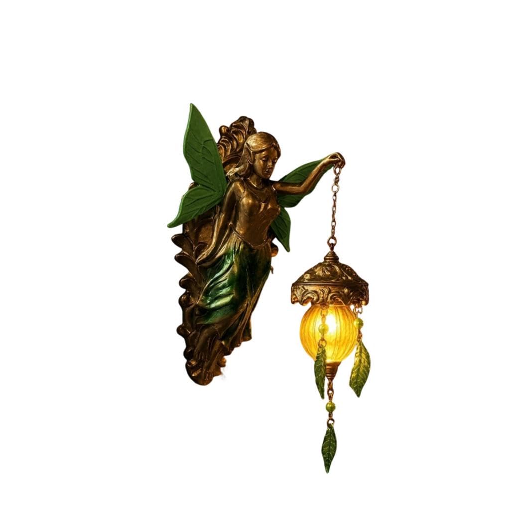 Antique Resin Fairy Hanging Lamp, Wall Light Decor