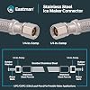Eastman 10 Feet Flexible Ice Maker Connector, 1/4 Inch x 1/4 Inch Compression Connection, Braided Stainless Steel with Nickel-Plated Brass Nuts, 41036