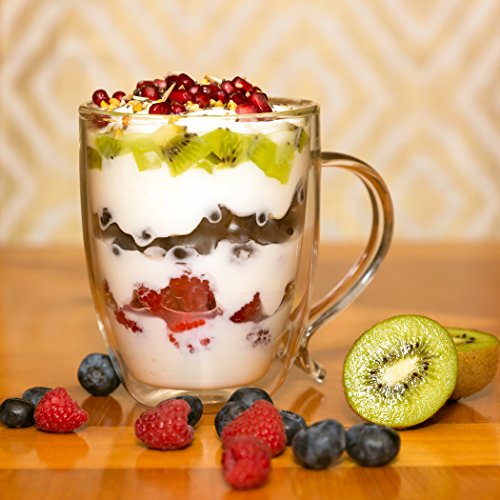 Extra Large 20 Ounce Premium Coffee Mugs For Men And Women | Double Wall, 20 Oz. Insulated Mugs, Set Of 2 | Latte, Tea, Cappuccino | Clear Glass Mugs With Handle Plus Recipe Ebook By Backyard Bum #TOP6