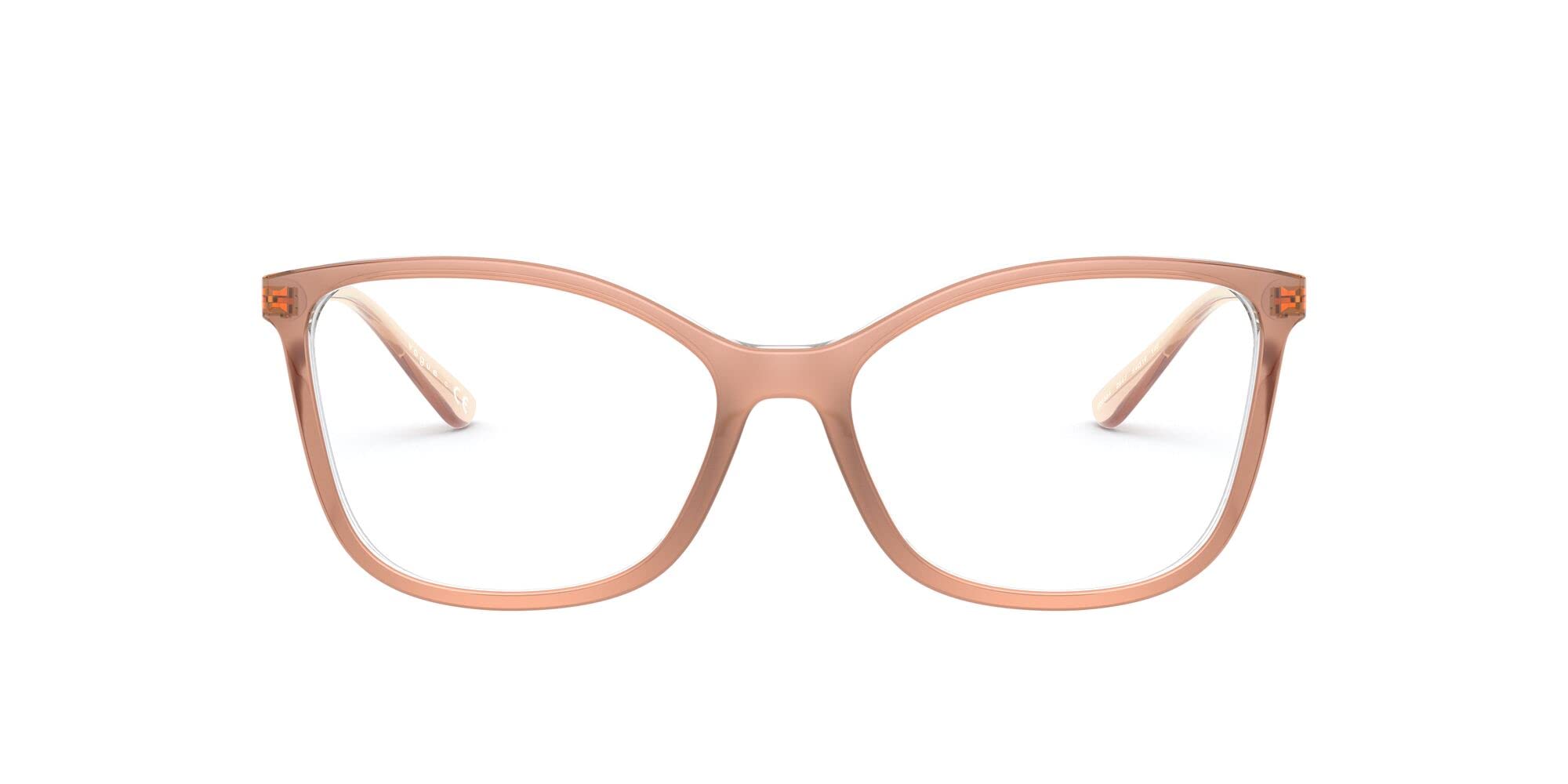 Vogue Eyewear Women's VO5334 Butterfly Prescription Eyewear Frames, Top Pink/Transparent/Demo Lens, 54 mm