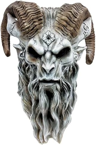 Latex Goat Demon & Pan Mask - Realistic LARP and Halloween Costum...