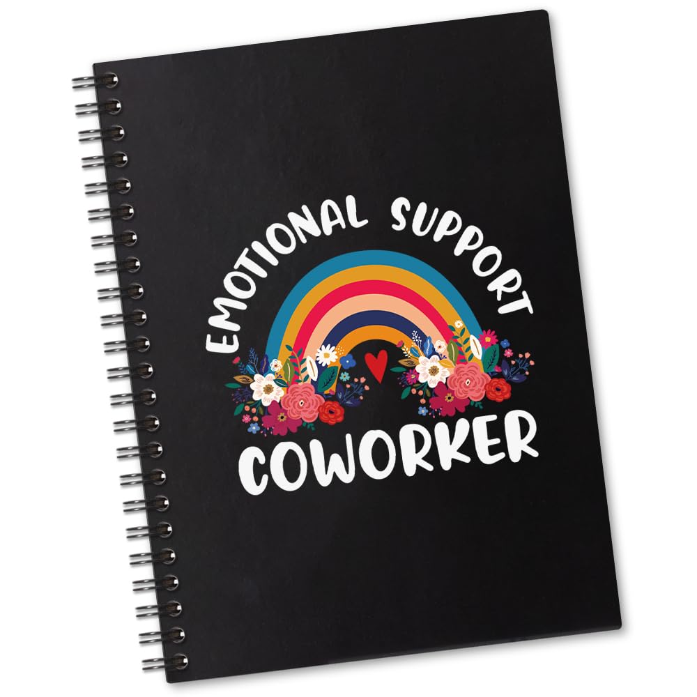 Sixrip Cuaderno de espiral de apoyo emocional con 160 páginas en blanco, divertido regalo de agradecimiento para trabajadores sociales, profesor, jubilación, regalo de agradecimiento para colegas,