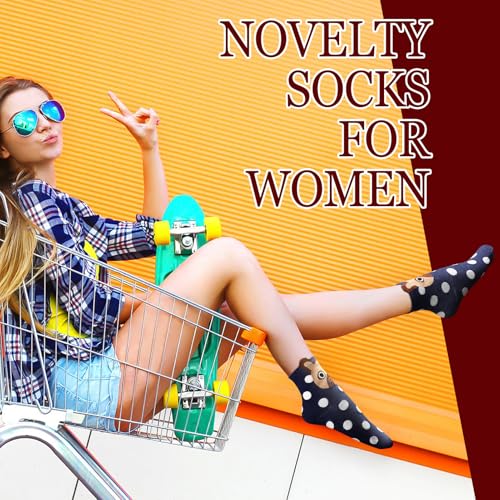 Funny Animal Socks for Women - Cute Dog and Cat Socks, Colorful Novelty Funny Socks for Animal Lover