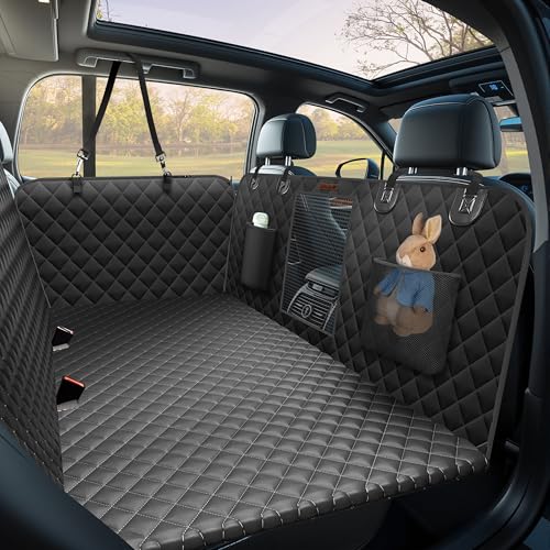 Hamaca para Perro 29 Alfheim Funda Asiento Coche Perro Impermeable, Extensor Asiento Trasero para Perros Grandes 180 kg, Hamaca Coche con Base Rígida Antideslizante, Protector Tapicería Lavable SUV Camioneta Viaje
