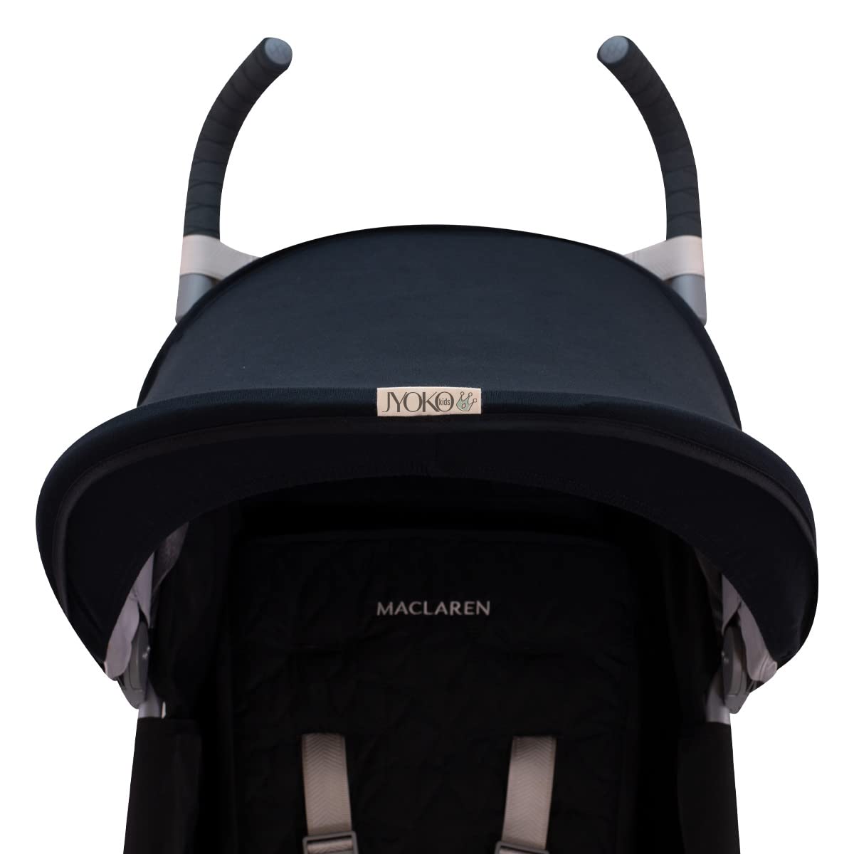 JYOKO KIDS Cubre capota de algodón Compatible con Maclaren Quest, Techno y Xt (BLACK SERIES)