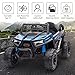 TOBBI 12V Kids Ride on Car, Electric Off-Road UTV Truck with Forward and Reverse Functions, Double Open Doors, Safety Belt, Horn, Music, and Lights for Kids Aged 3-5 Years (Blue)