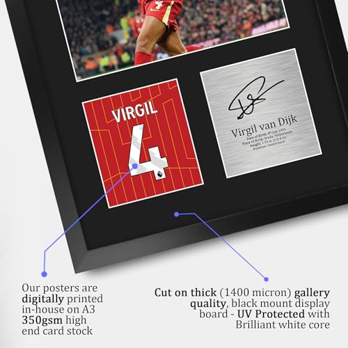 Virgil van Dijk impression photo de collection encadrée Liverpool