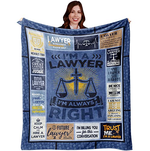 Muxuten Lawyer Gifts for Women/Men Blanket 60X50, Gifts for Lawyers, Law School Gifts, Lawyer Graduation Gifts, Male/Female Lawyer Gifts, Attorney Gifts,Future Lawyer Gifts,Birthday Gifts for Lawyer
