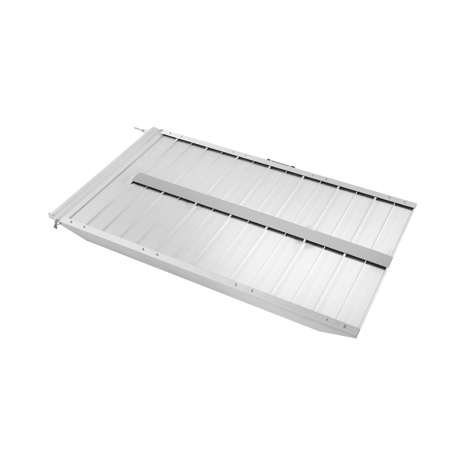 Rampa para silla de ruedas de 122 cm portátil con superficie antideslizante | Rampa de aluminio para puertas y escalones, carga máxima de 272 kg para andador, scooter de movilidad