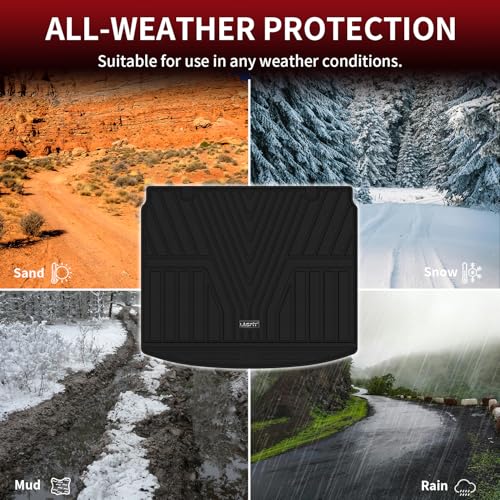 Image of LASFIT Cargo Liner for Honda CR-V 2023-2026 (Gasoline & Hybrid & e:FCEV) | All Weather Custom Fit Anti-Slip Pet Friendly Easy Clean TPE Trunk Mat (Upper Position), Cargo Only Black