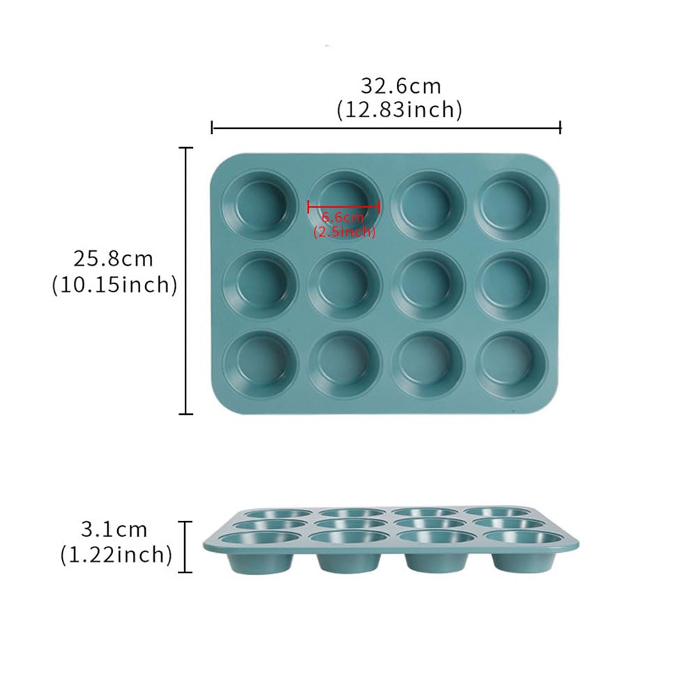 CANDeal 12 Tazza Antiaderente in Acciaio Al Carbonio Cupcake Pan, Muffin Latta Per Mini Dimensioni Cupcakes E Forniture Da Forno
