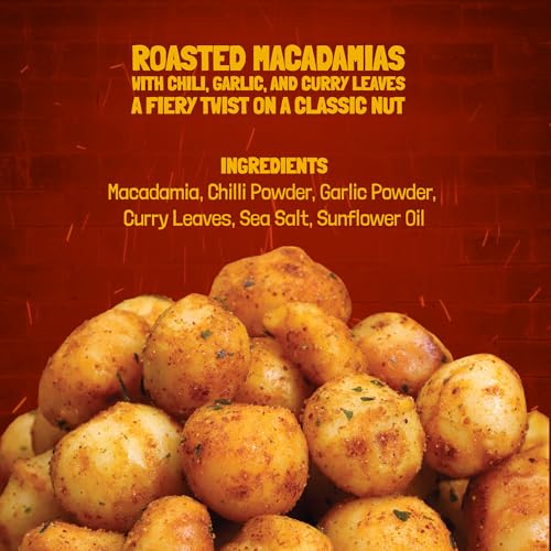 Image of PUREHEART Nutreat Chile Zing Australian Macadamias 454g - Spicy Roasted Macadamia Nuts | Buttery Crunch Snack | Gluten-Free & Keto-Friendly