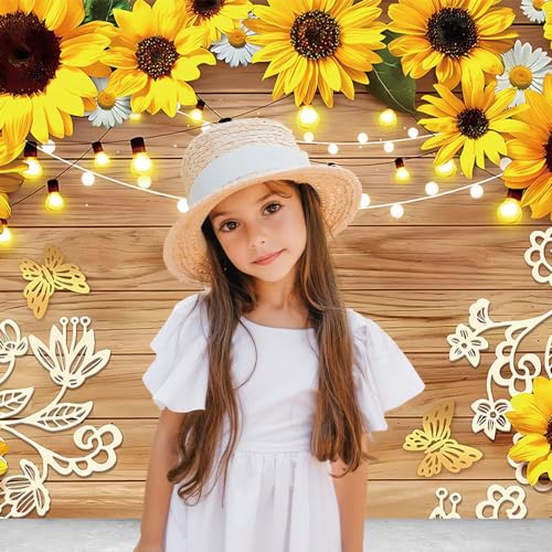 Fondo Fotográfico Floral Amarillo 7x5ft Yongqian miniatura 4