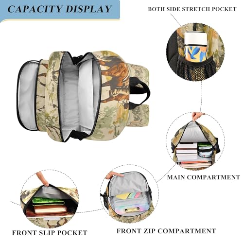 Western Cowboy Theme Backpack Lightweight Bookbag Laptop Backpack College School Bag with Reflective Stripes4