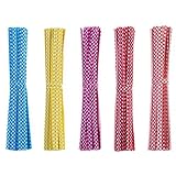 500 Stück Kunststoffbindestreifen Torsionriegel Twist Tie Draht 4 Zoll mit Punkte für Cellophan Party Tasche, Mischfarbig