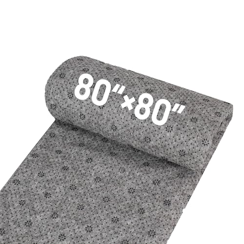 Image of 80 inchx 80 inch Non Slip Rug Backing pad tufting Cloth for Tufting Gun,Thick Carpet Edging Fabric with Plum Blossom Pattern for DIY Crafts