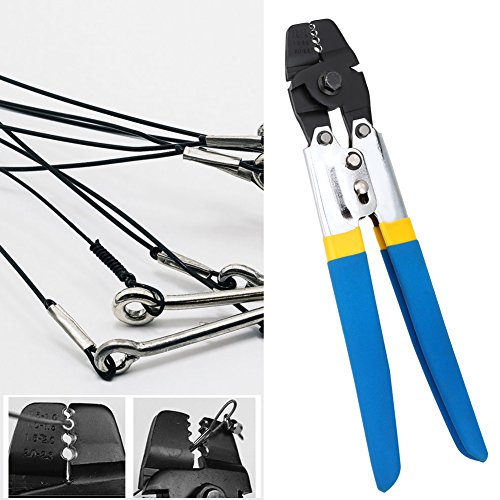 Wire Rope Crim Tool High Carbon Steel Wire Rope Swager Swaging Tool Fishing Plier Wire Rope Crimpers Crim Tool Swager Replacement for Fishing Line Crimp Sleeves Copper Swivels Snaps - Image 2