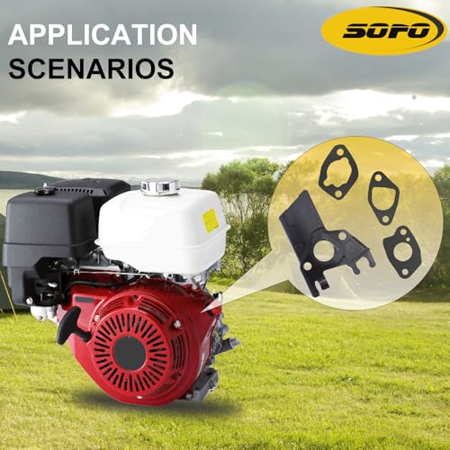Image of SOFO Carburetor Gaskets Fit for Honda GX200 GX160,Predator 212,Coleman CT200U BT200X,For 224cc,196cc Engine Carburetor