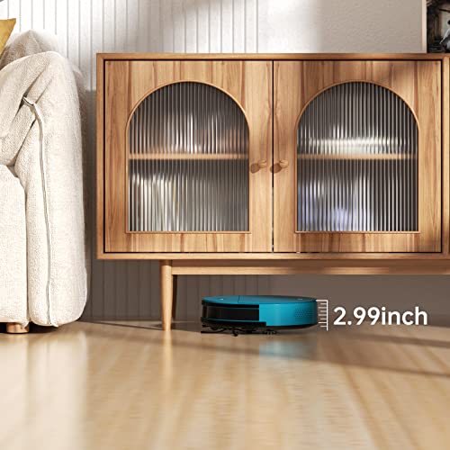OKP K3P Robot Vacuum Cleaner 3000Pa Suction Power, Wi-Fi/APP/Alexa, 150Mins Runtime, Self-Recharging, Quiet Robotic Vacuum for Pet Hair, Hard Floor, Carpet, Blue 8 OKP K3P Robot Vacuum Cleaner 3000Pa Suction Power, Wi-Fi/APP/Alexa, 150Mins Runtime, Self-Recharging, Quiet Robotic Vacuum for Pet Hair, Hard Floor, Carpet, Blue - Image 6