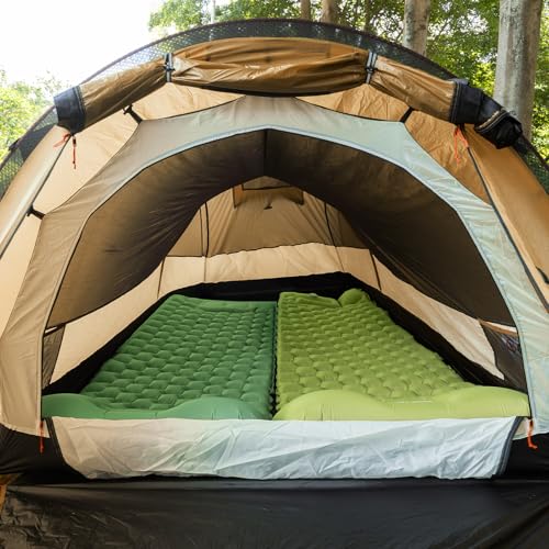 Image of Night Cat Ultralight Tunnel Tent: Waterproof Lightweight Two People Backpacking Tent for Outdoor Camping Hiking Treeking with Double Layers Aluminum Poles and Footprint