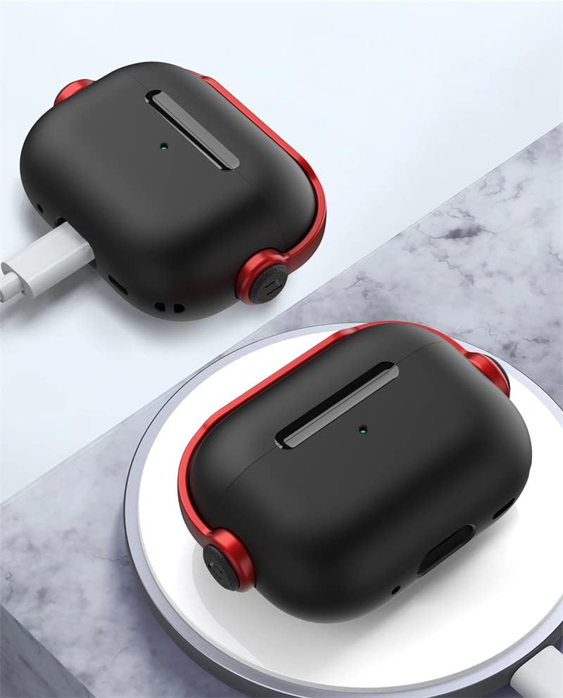 Miniatura 5 de Suublg Funda para Airpods Pro de 21 generación 20222019 con puntas de repuesto para las orejas (SML), funda protectora de silicona TPU a prueba de