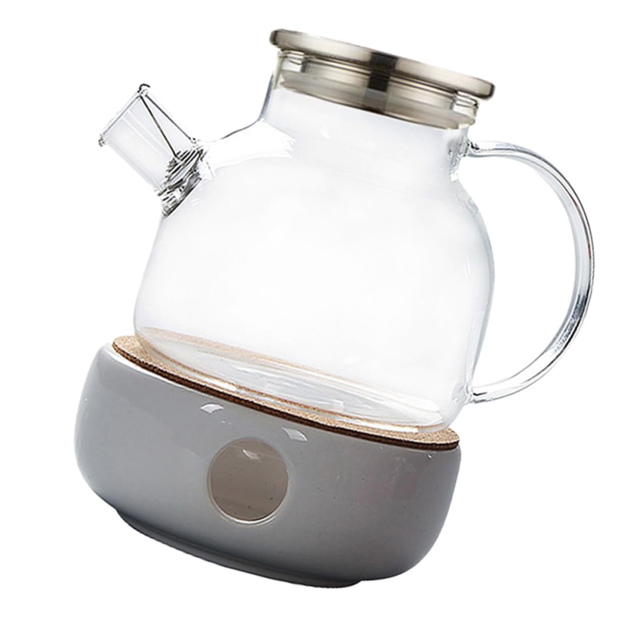 Mobestech 2Pcs Glass Teapot with Lid and Filter Versatile Teapot Warmer for Tea Lovers Dishwasher Safe Microwave and Freezer Friendly Assorted Color Options