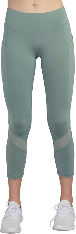 Reebok Womens Aspire Skinny Capri Compression Athletic Pants