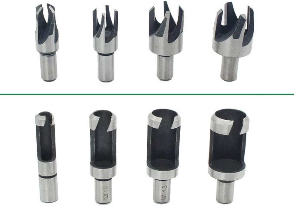 Shans Xiang 4PCS Madera Plug Cortadores Conjunto de carpintería de Madera de Corte Herramienta Broca Garra Taladro for Madera Corcho 5/8 1/2 3/8 1/4 (Color : Type 1)
