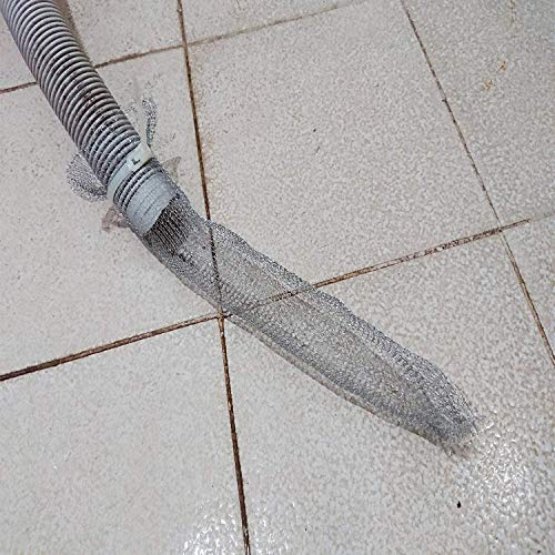 MANSHU 48 Pieces Galvanized Iron Washing Machine Lint Traps Snare Laundry Mesh Washer Hose Filter with 48 Pieces Cable Ties.