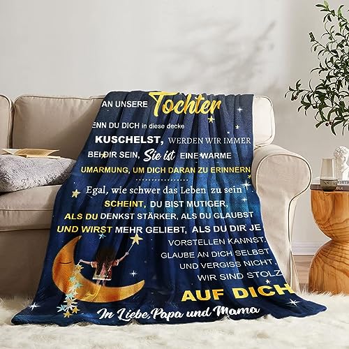 ACCZ Tochter Geschenke von Mama und Papa, Decke Geschenk für Tochter, Mutter Tochter Geschenk… – Ansicht 3