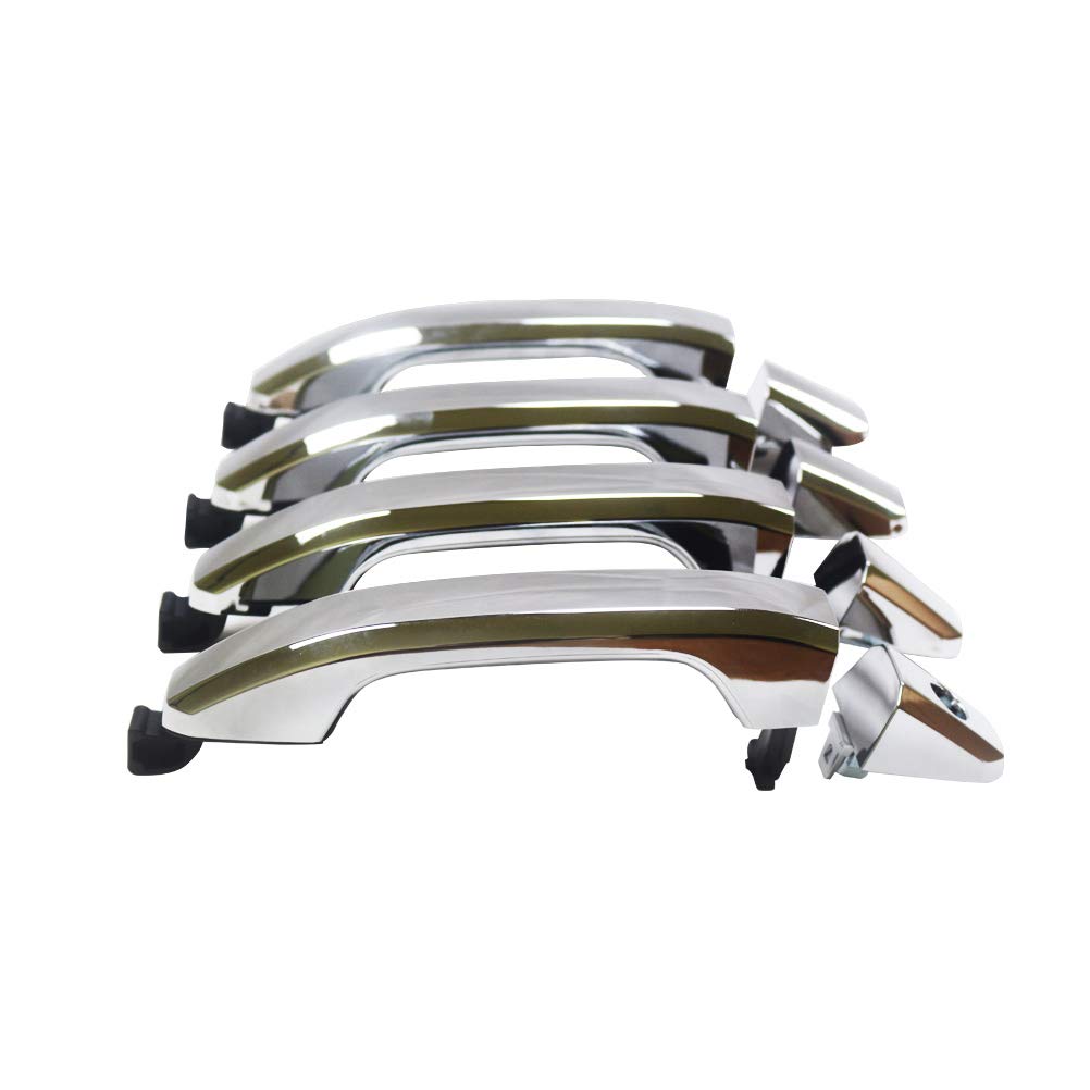 YOUNGERCAR Door Handles for 2014-2021 Chevy Silverado 1500 GMC Sierra 1500 Front Rear Replacement Chrome Set