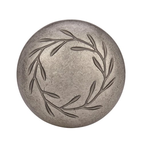 Amerock | Cabinet Knob | Weathered Nickel | 1-5/16 Inch (33 Mm) Diameter | Nature's Splendor | 1 Pack | Drawer Knob | Cabinet Hardware #TOP1