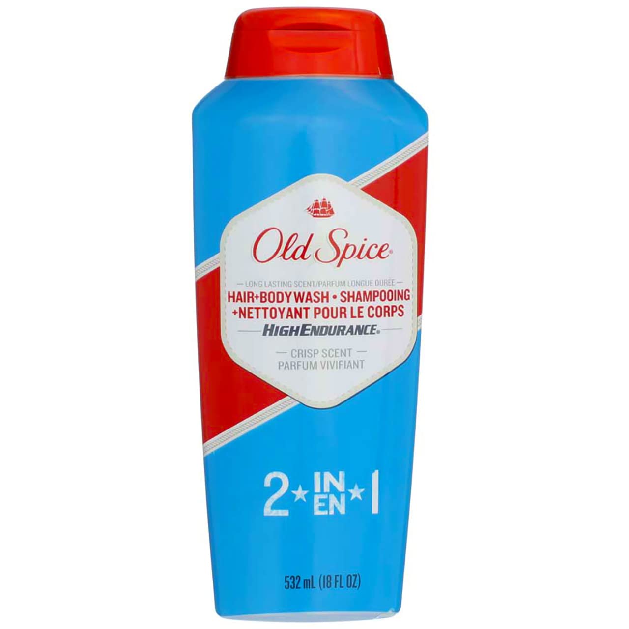 Old Spice High Endurance Hair and Body Wash, 18 Ounce (Pack of 6)