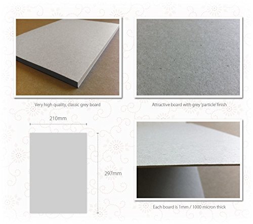A4 Greyboard 1000 Micron 1mm Sheet Recycled Card Strong Modelling Backing Board - View #7