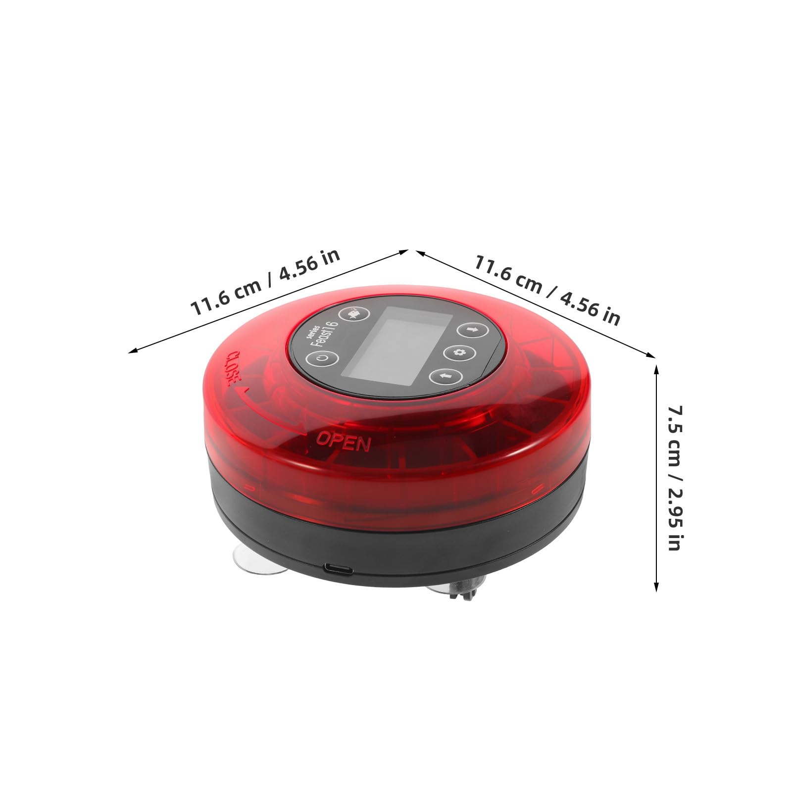 TOYANDONA Automatyczny karmnik dla ryb akwariowych, cyfrowy dozownik karmy | Automatyczny dozownik karmy 100 ml z timerem do małych zbiorników, dużych akwariów i stawów
