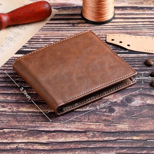 9rd Anniversary Leather Gift for Him, 9 Years of Marriage Engraved Leather Wallet, 9 Years Wedding Gifts for Husband3
