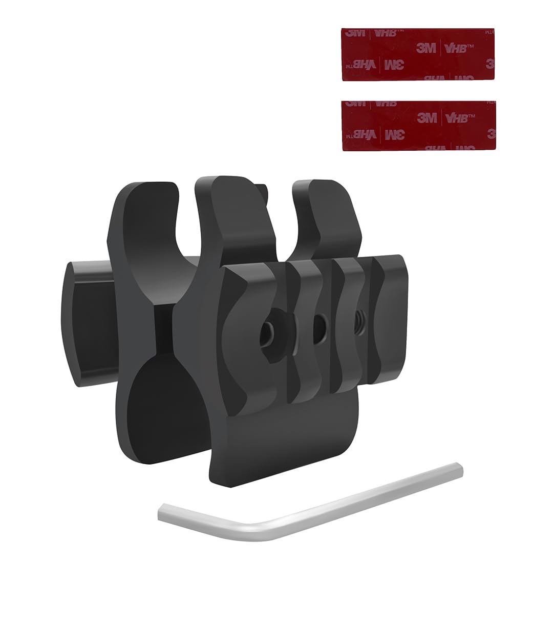 Gotical Tactical Shotgun Barrel Clamp Mount w/Built in 3-Slot Picatinny Rail Mount on Both Sides (2 PCS 4x6 mm Gasket Silicone Elastomer Included)