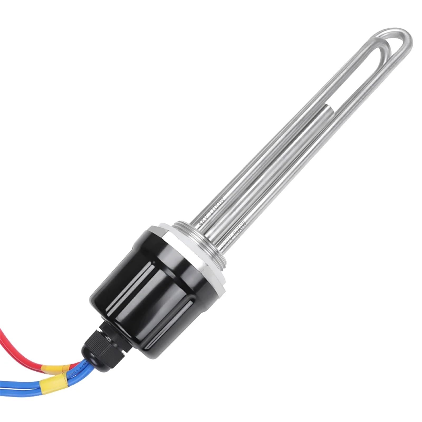 Zcxxdcx 220V 1500W 48V 1000W Ac&Dc Solar Water Heater With Probe Tube 48V&220V Thermostat For Electric Water Heater Immersion Heating Element Sus304(220V 1500W 48V 1000W)