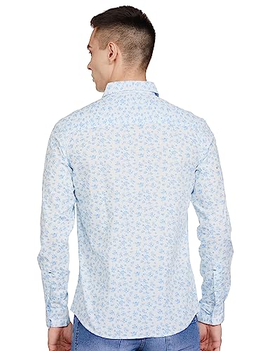 Image of The Indian Garage Co Men Slim Fit Abstract Printed Full Sleeves Spread Collar Casual Shirt