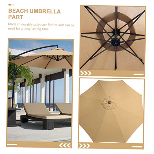 Unomor Sun Umbrella Outdoor Umbrella Canopy Umbrella Replacement Canopy Half Round Umbrella Umbrella Cover Beach Umbrella Canopy Patio Umbrella Replacement Canopy Khaki Sun Umbrella Shade #TOP3